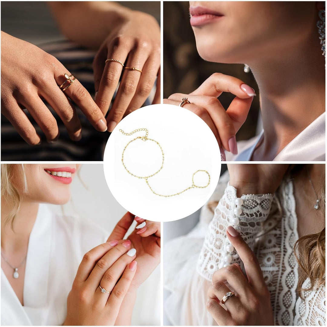 Esme | Dames handketting met ringverbinding schakelstructuur