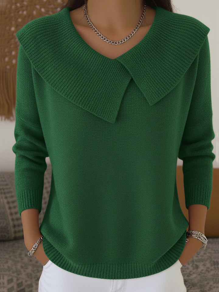 Vrouwen Elegante Statement Kraag Trui