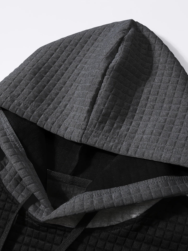 Hayes | Textured Colour-Block Hoodie