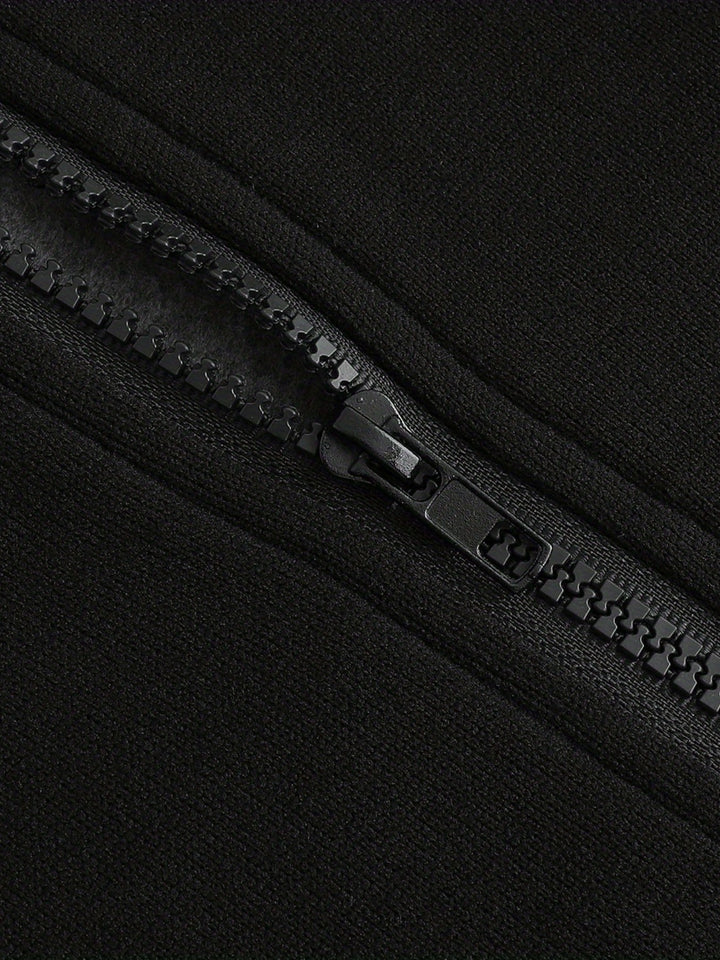 Bryce | Kleurblok Rits-Hoodie Jas