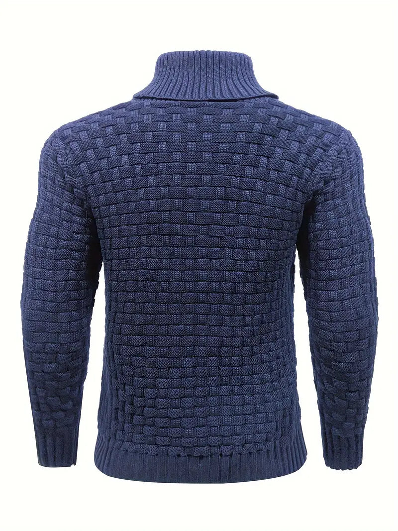 Heren Textured Half-Zip Breisweater