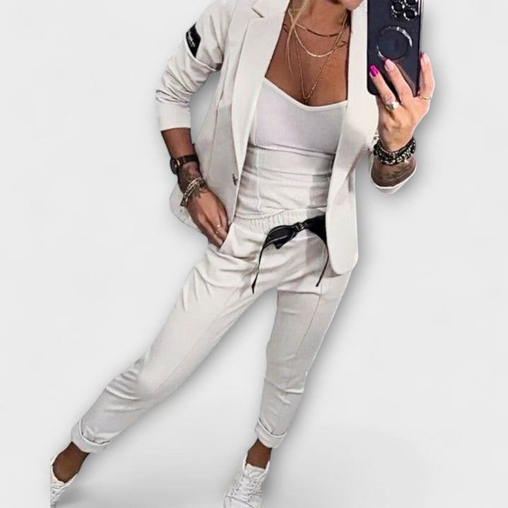 Vionne | Elegant Set of Top, Jast, and Pants
