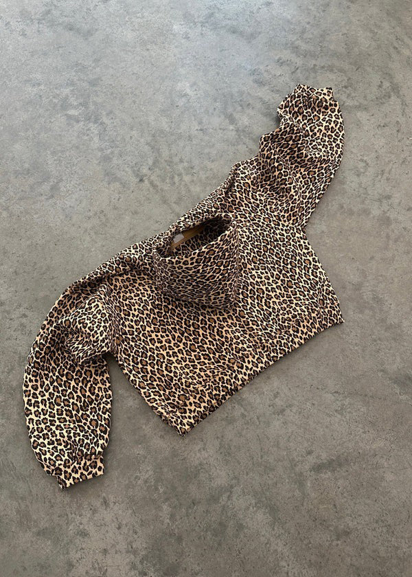 Thalia | Dames hoodie met capuchon dierenprint mouwen