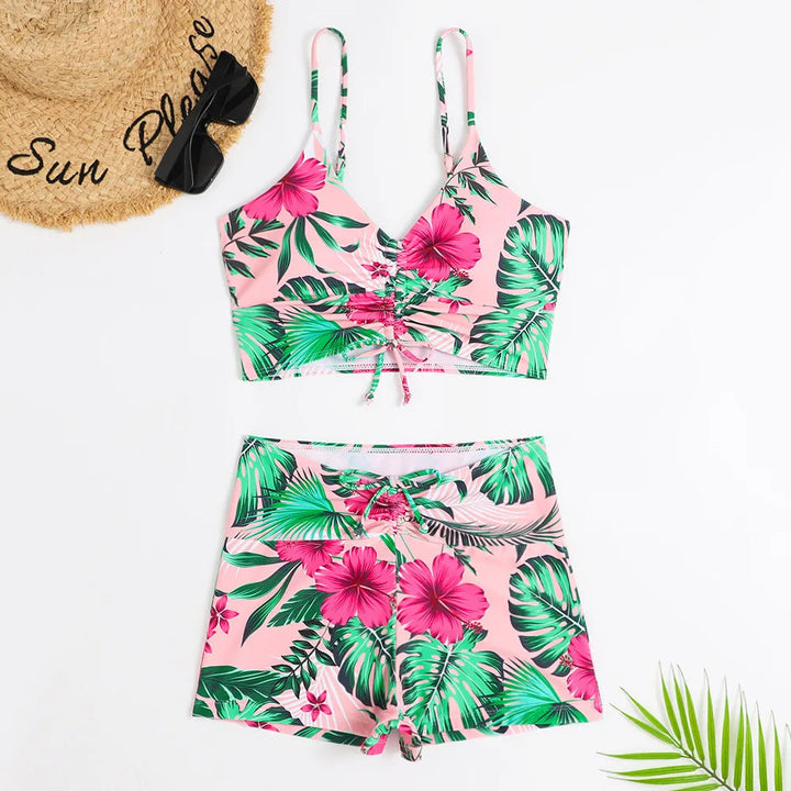 Kira | Dames bikini met hoge taille en print