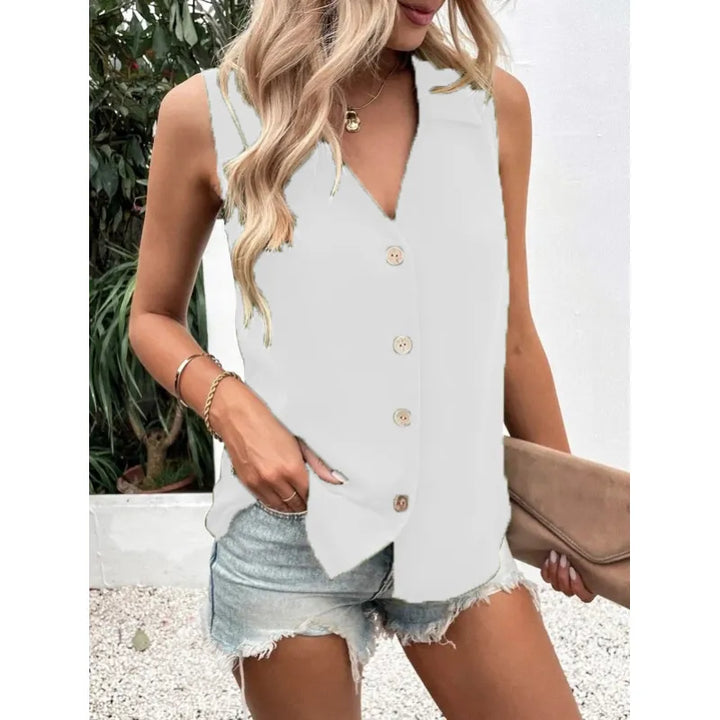 Itzel | Damesblouse met reverskraag en knoopsluiting