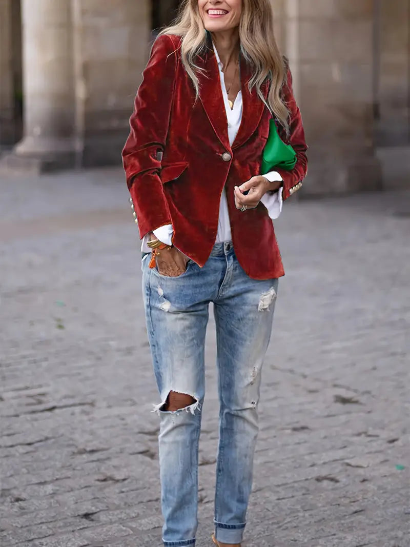 Julissa - Elegante Fluwelen Blazer