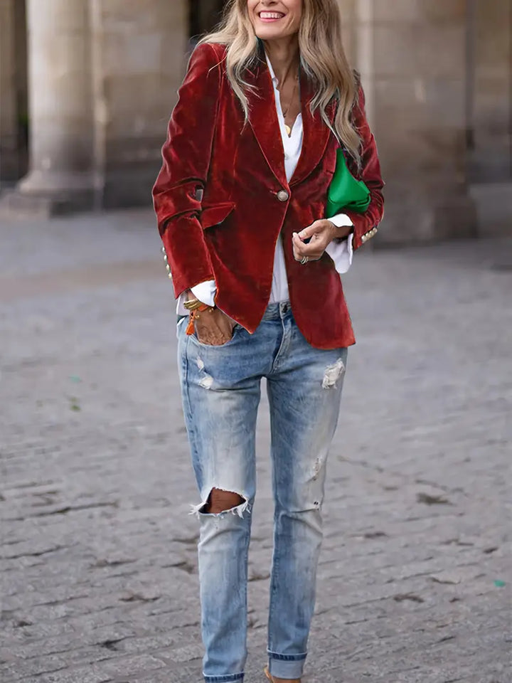 Julissa - Elegante Fluwelen Blazer