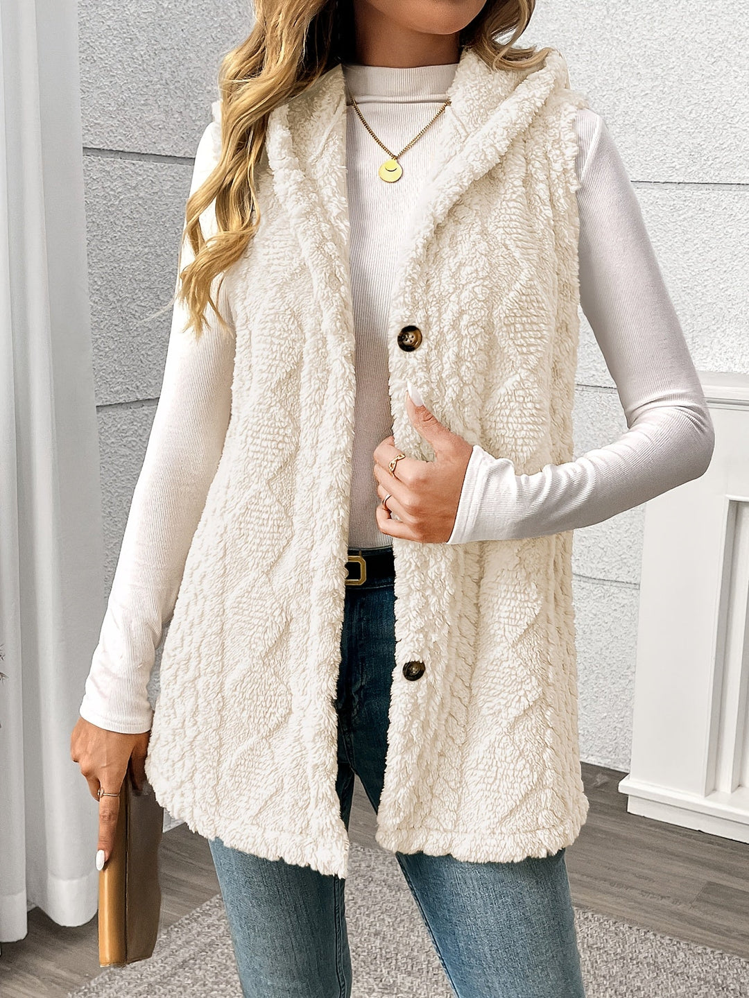 Lorna | Gezellige Hooded Mouwloze Vest