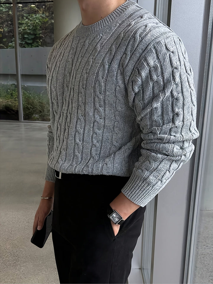 Preston | Gedraaide Kabel Pullover Trui
