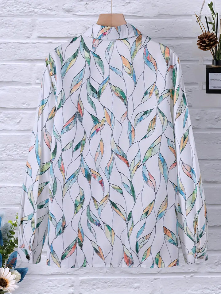 Desti | Dames blouse met V-hals en knoopsluiting