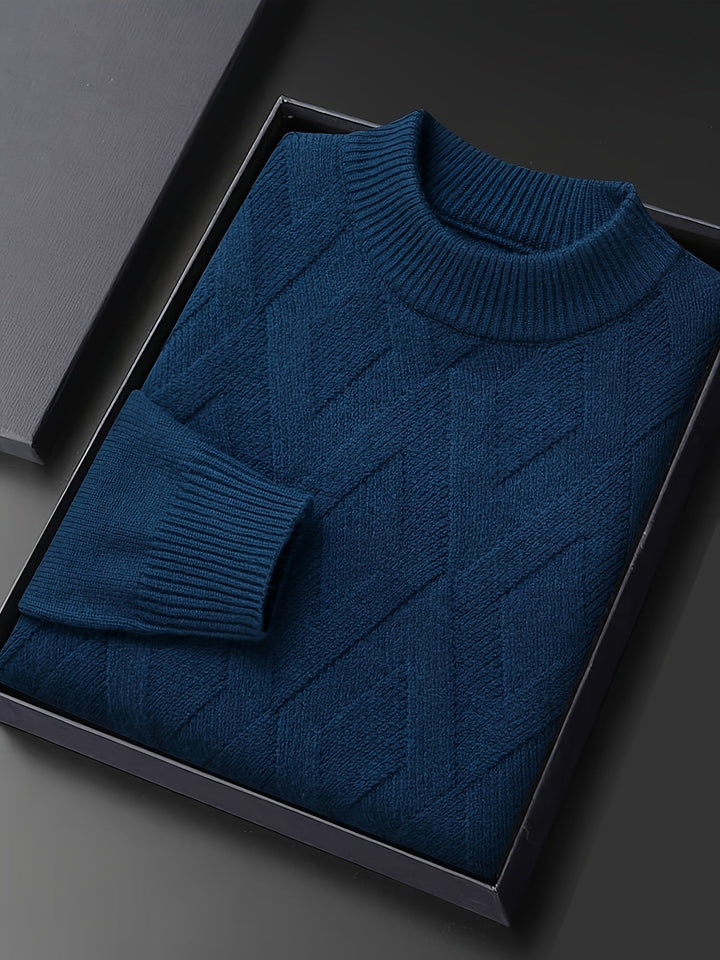 Ellis | Getextureerde Mock-Neck Trui