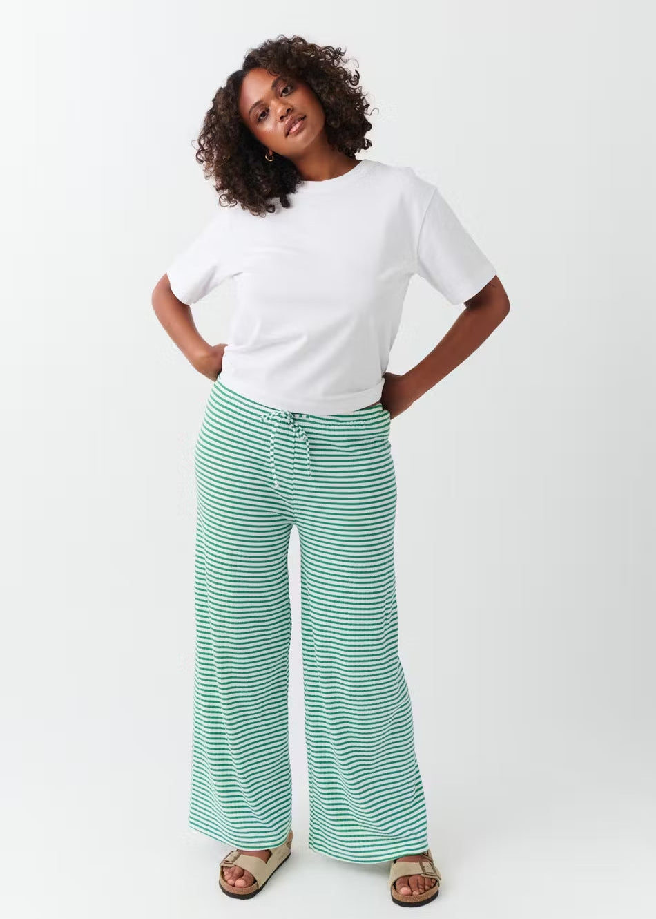 Milly | Gestreepte Lounge Broek - Comfortabel, Stretch met Lage Taille