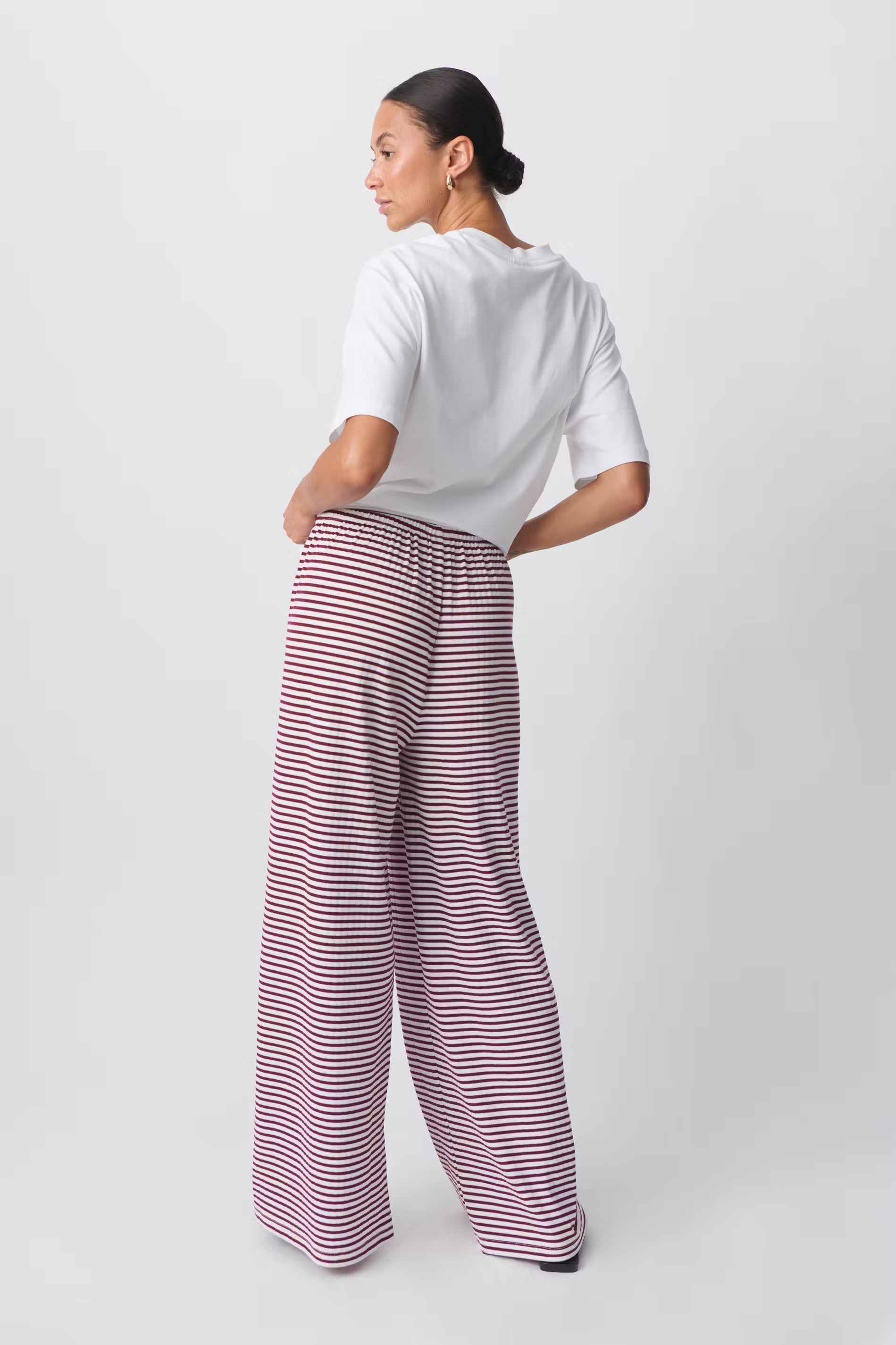Milly | Gestreepte Lounge Broek - Comfortabel, Stretch met Lage Taille