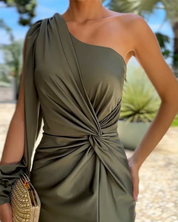 Yassi | Maxi Jurk met één Schouder Detail voor Dames