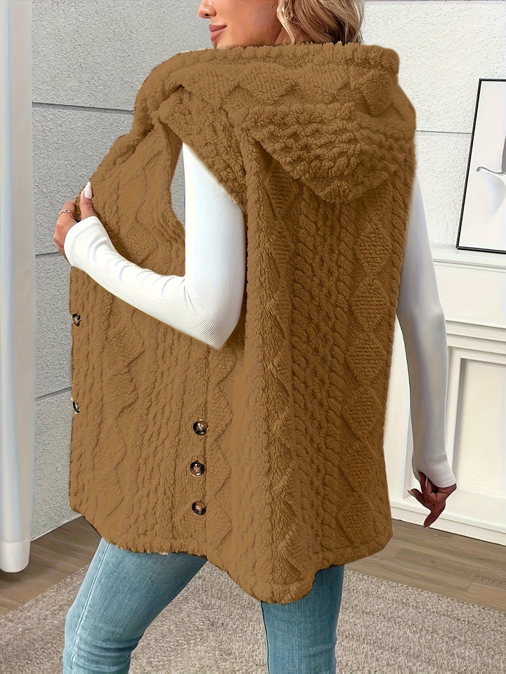 Lorna | Gezellige Hooded Mouwloze Vest