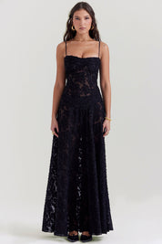Charline | Geborduurde Elegante Maxi Jurk