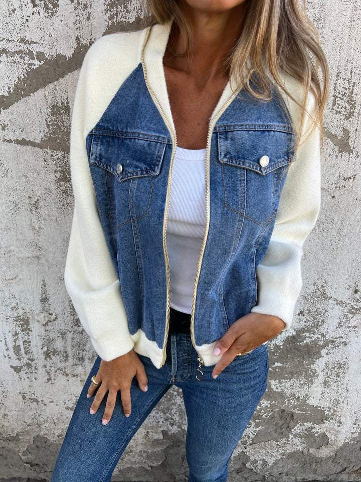 Madison - Casual Katoenen Jas met Rits