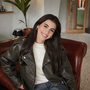 Abby | Cropped Leren Damesjas met Riem