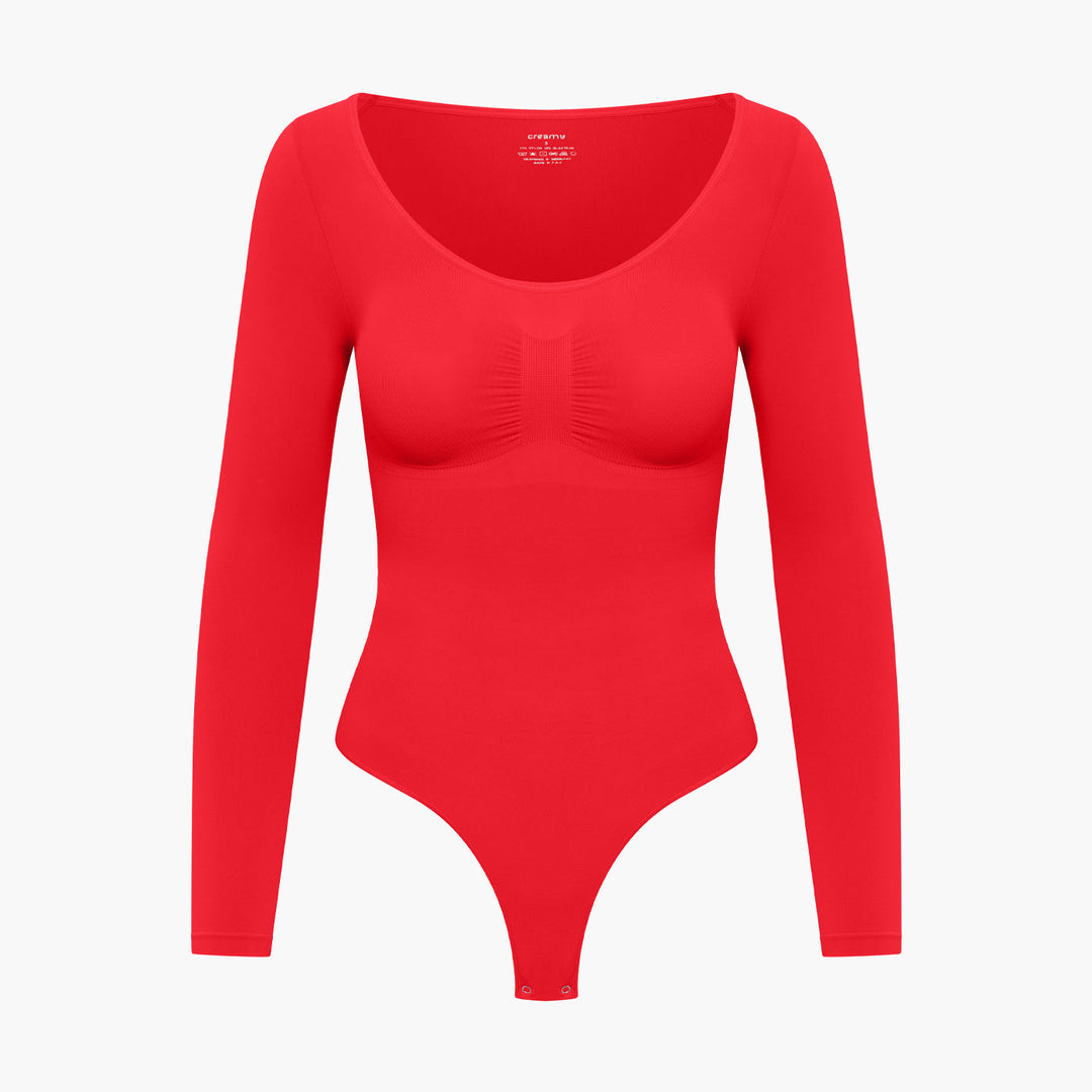 Francesca | Dames bodysuit met lange mouwen en string