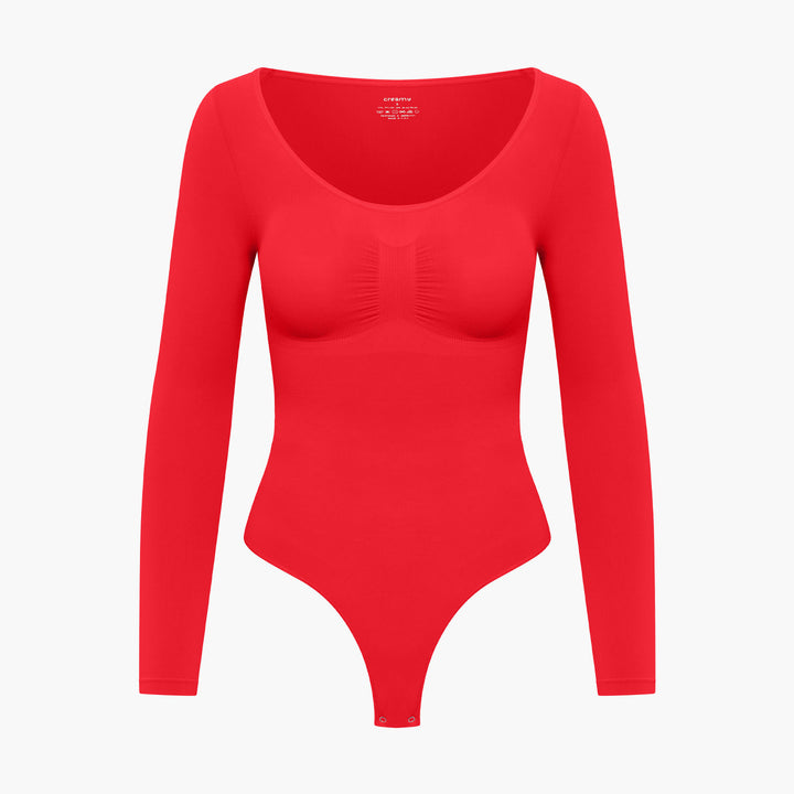 Francesca | Dames bodysuit met lange mouwen en string