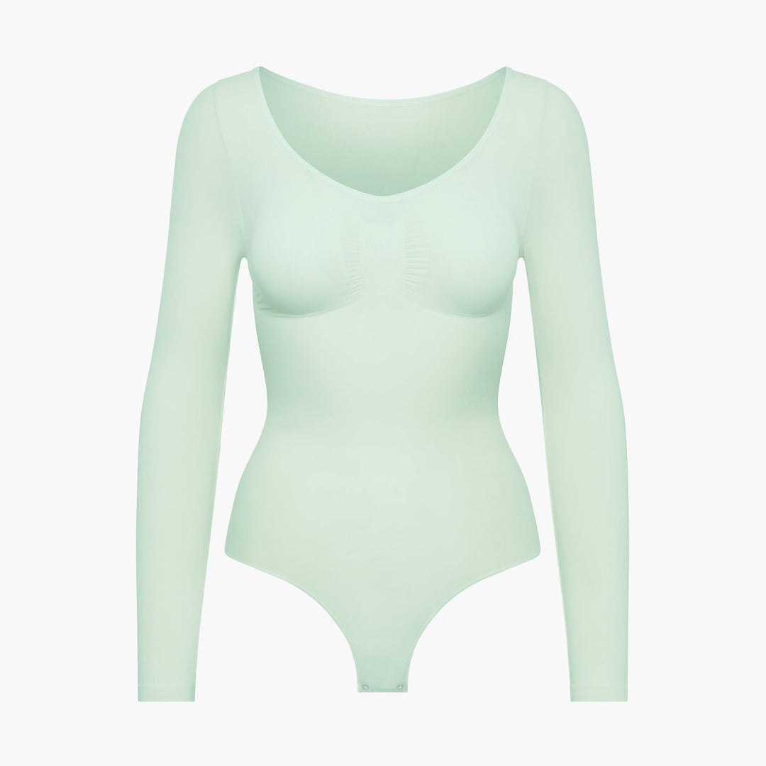 Francesca | Dames bodysuit met lange mouwen en string