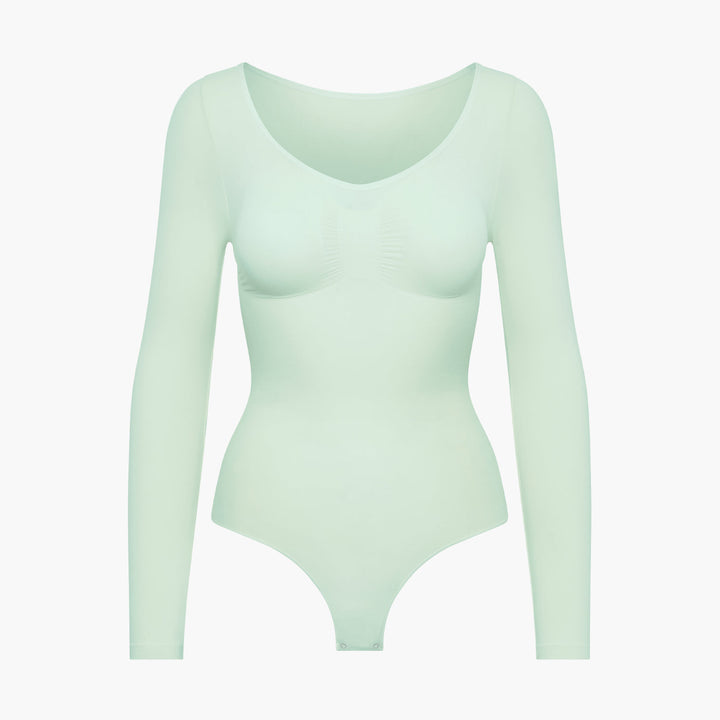 Francesca | Dames bodysuit met lange mouwen en string