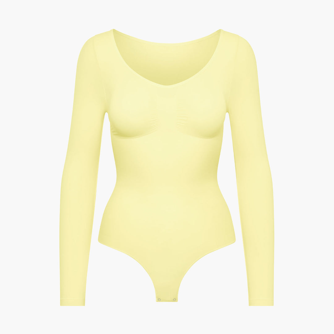Francesca | Dames bodysuit met lange mouwen en string