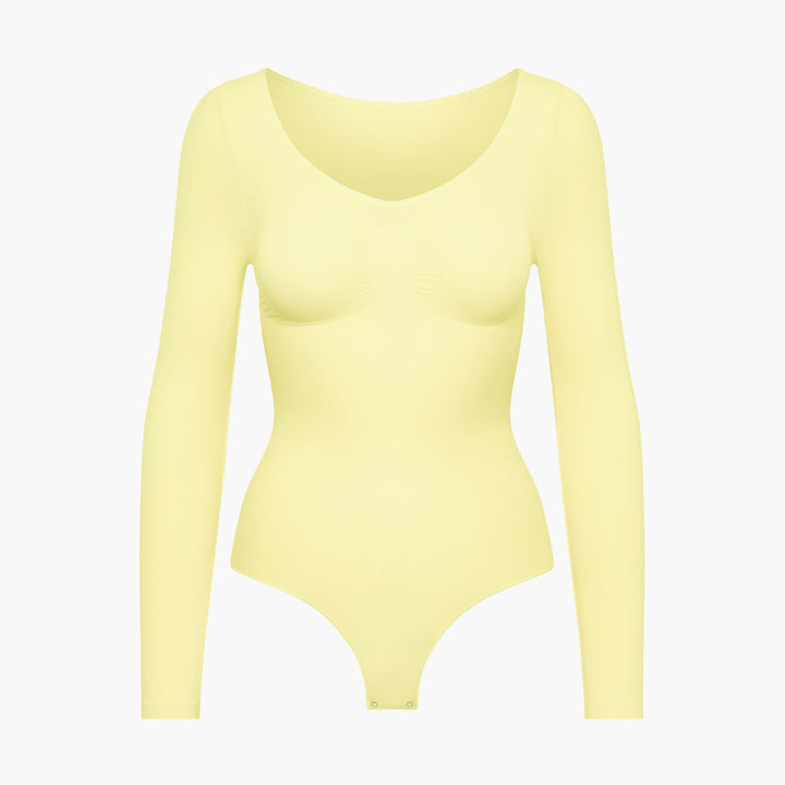 Francesca | Dames bodysuit met lange mouwen en string