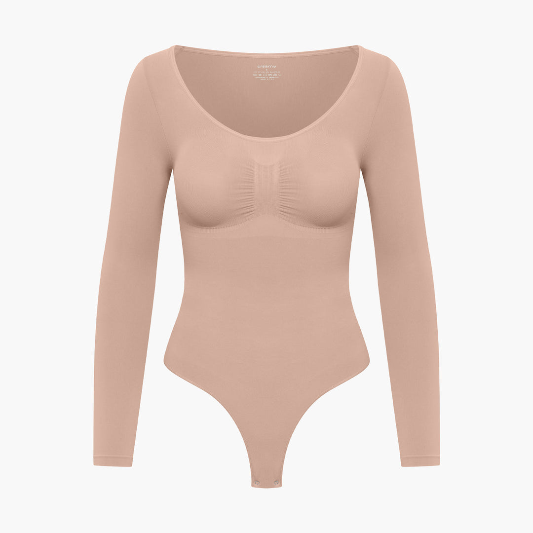 Francesca | Dames bodysuit met lange mouwen en string