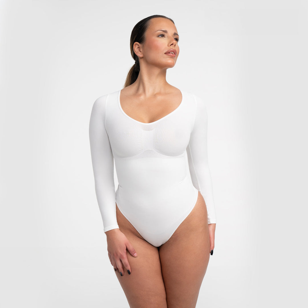 Francesca | Dames bodysuit met lange mouwen en string