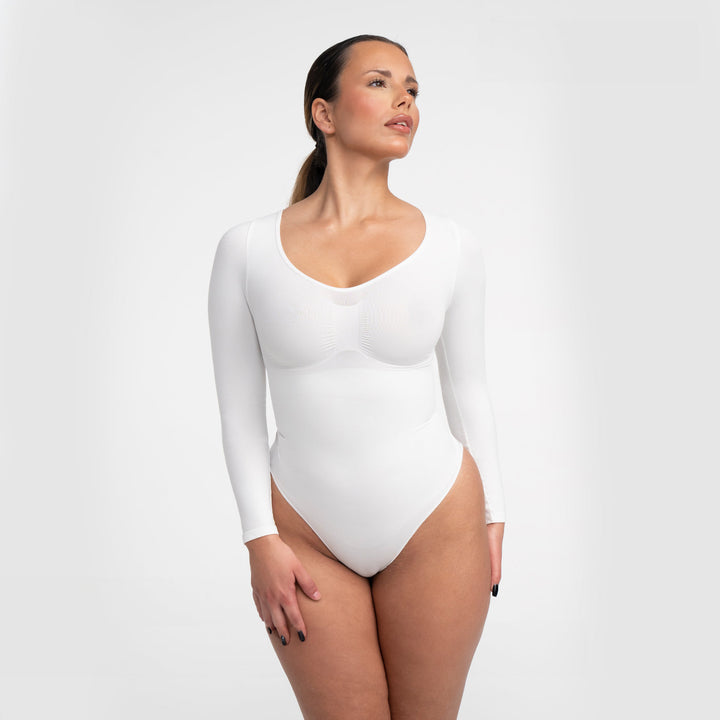 Francesca | Dames bodysuit met lange mouwen en string
