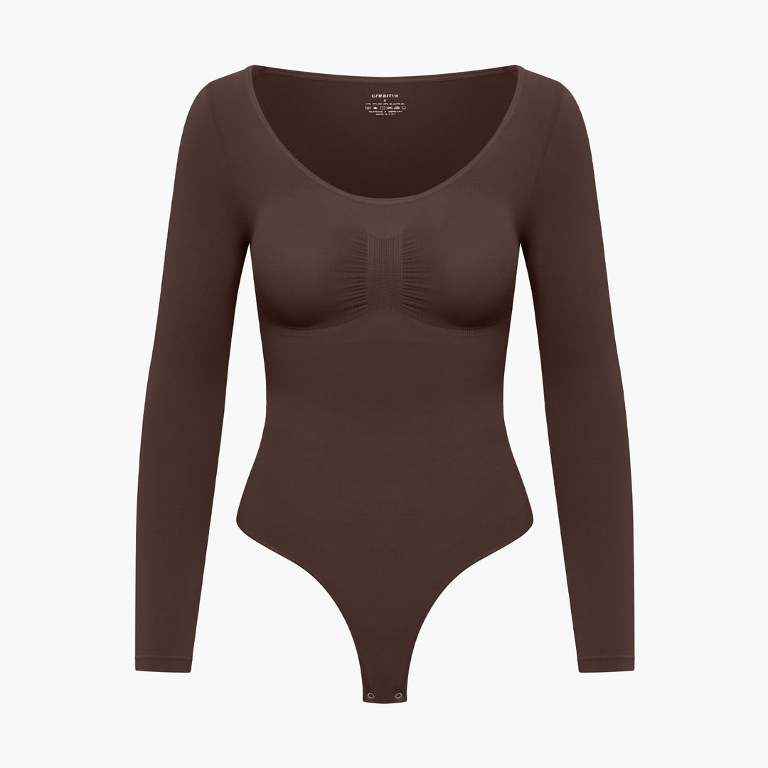 Francesca | Dames bodysuit met lange mouwen en string