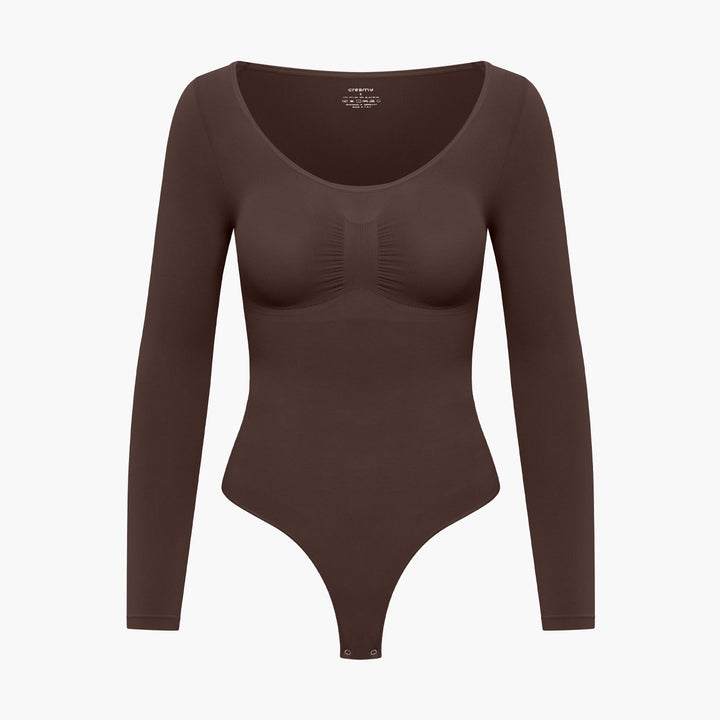 Francesca | Dames bodysuit met lange mouwen en string