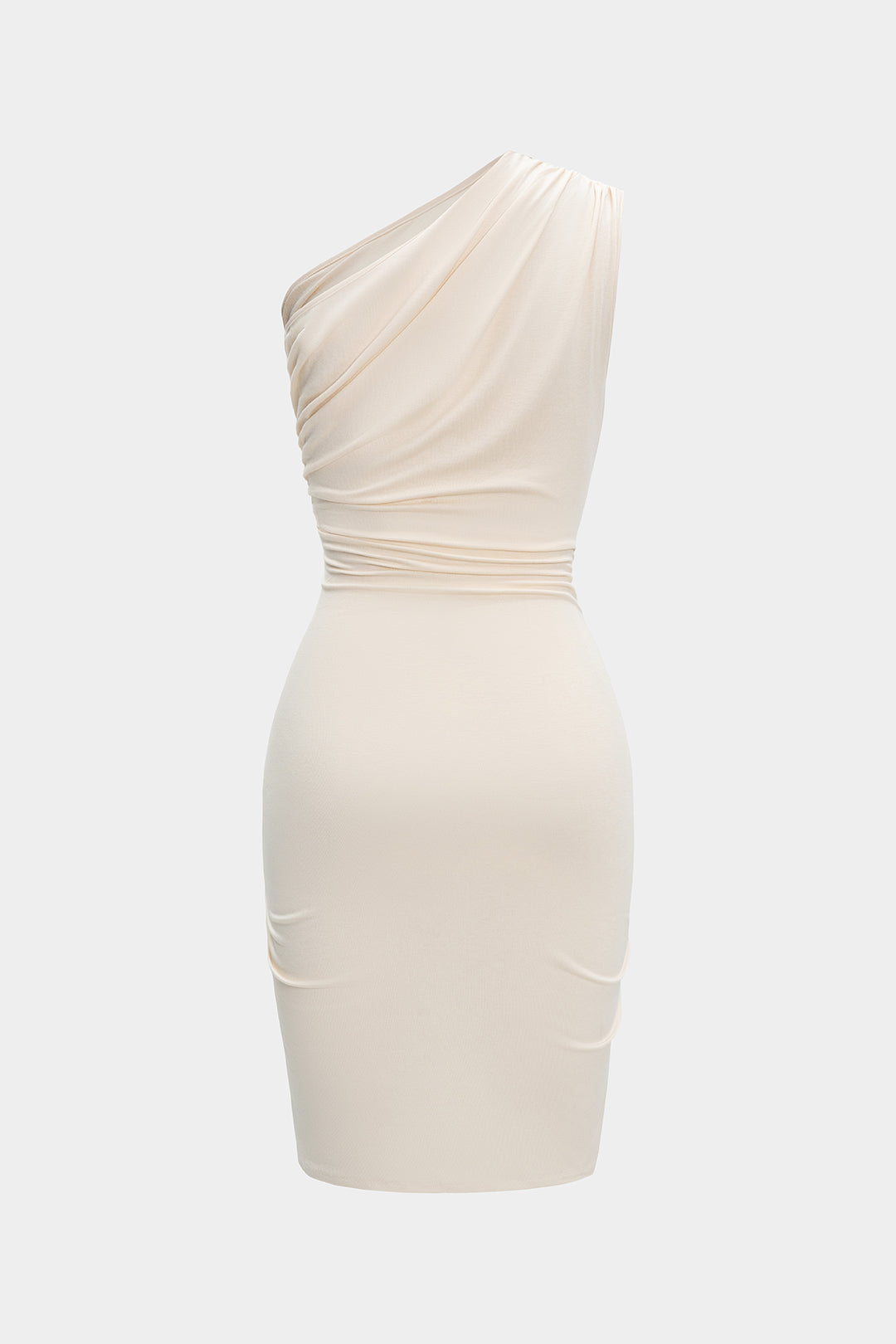 Amara |  Asymmetrisch Midi Jurk Dames met Verfijnde Ruches