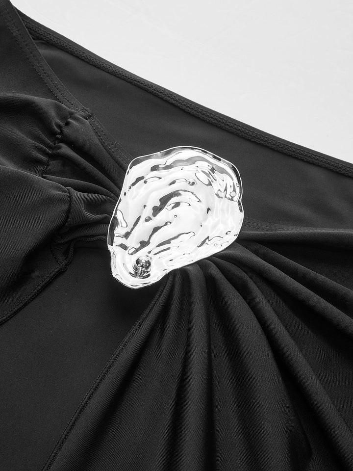 Zuri | Dames bikinibroekrok met overslag en gespdetail