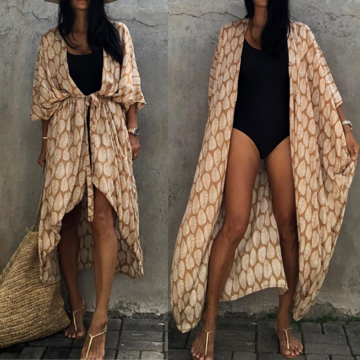 Briella | Dames kimono met open voorkant en print