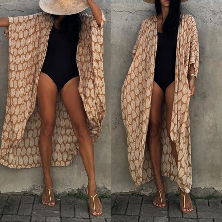 Briella | Dames kimono met open voorkant en print