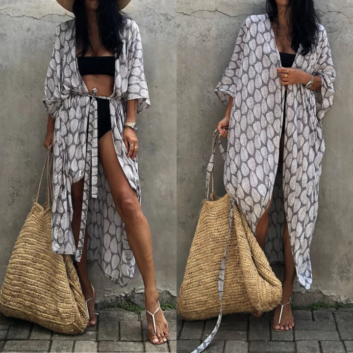 Briella | Dames kimono met open voorkant en print