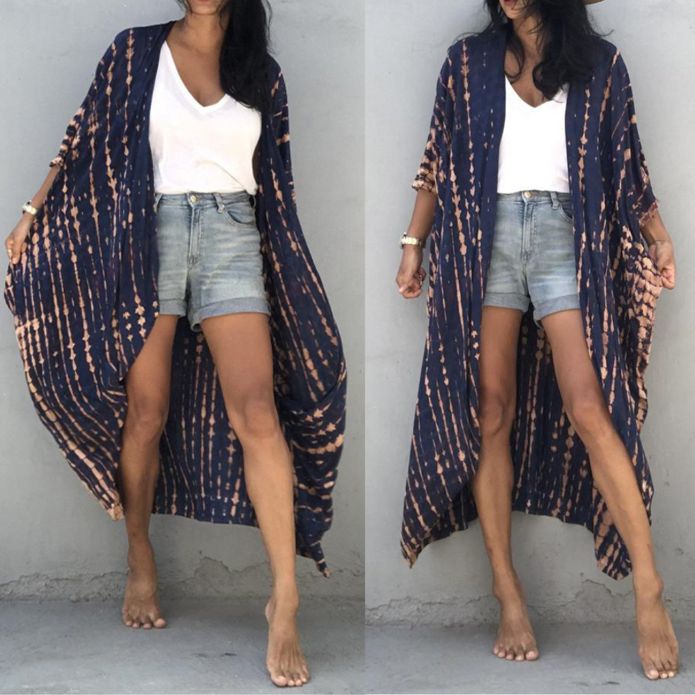 Briella | Dames kimono met open voorkant en print