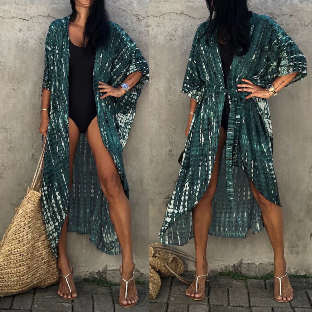 Briella | Dames kimono met open voorkant en print