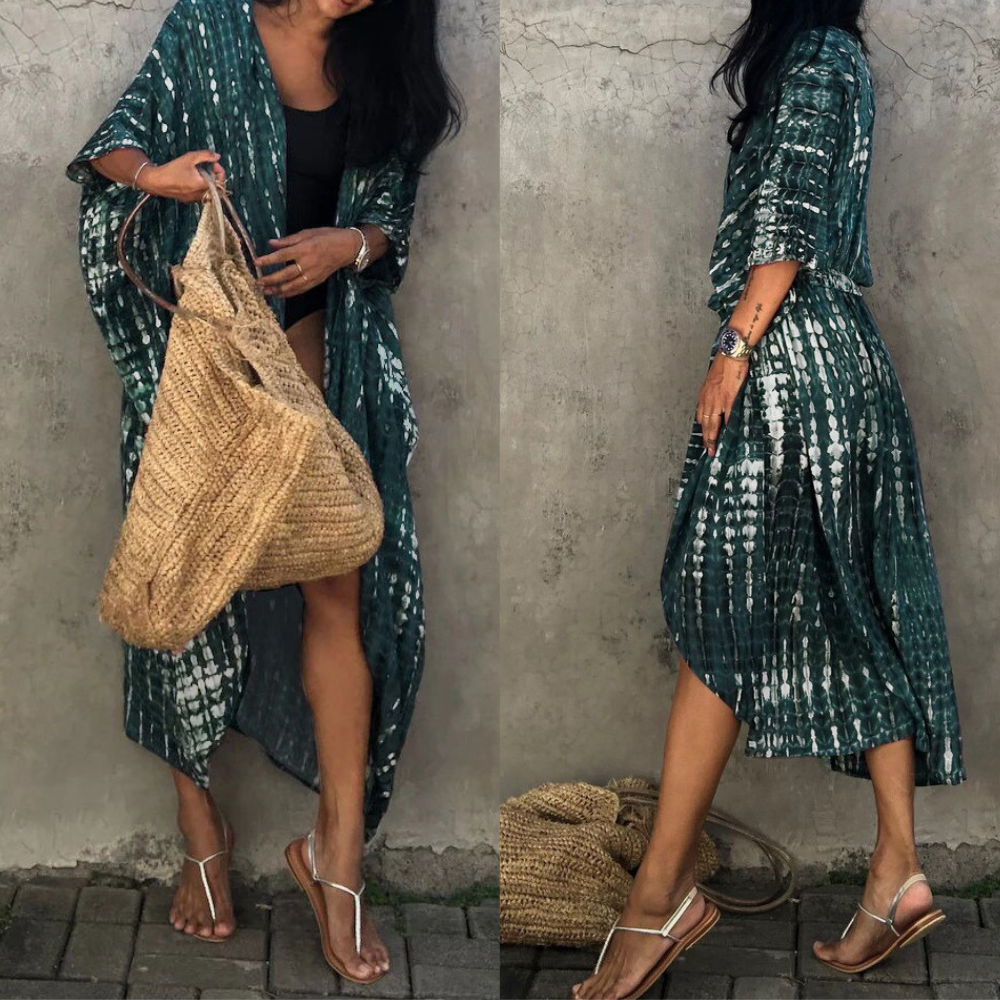 Briella | Dames kimono met open voorkant en print