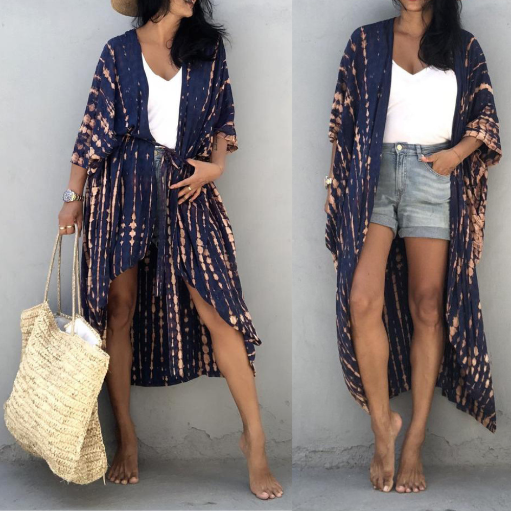 Briella | Dames kimono met open voorkant en print