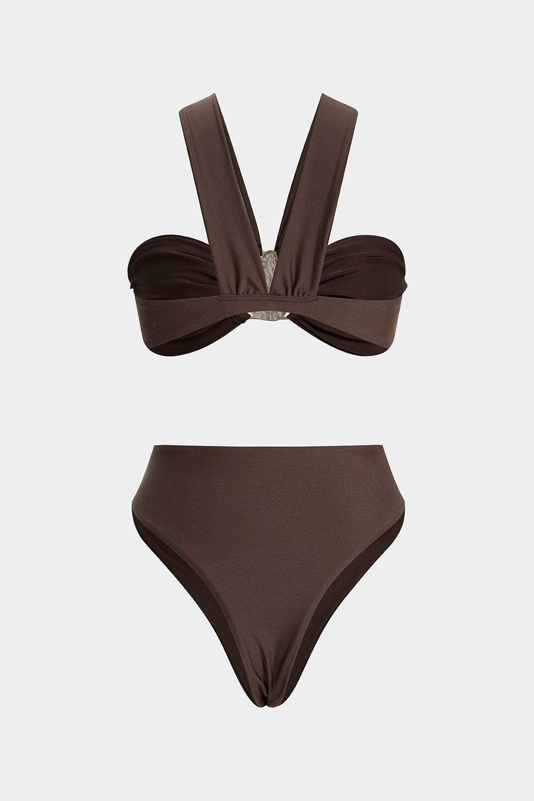 Alaya | Dames bikiniset met asymmetrisch ontwerp en metaaldetail