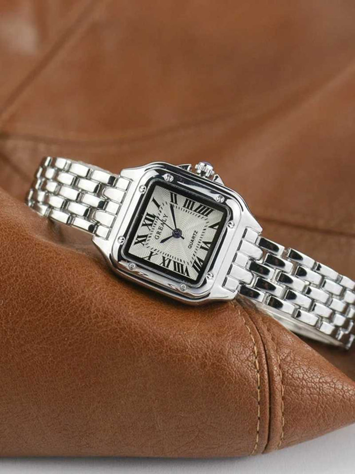 Mckenna | Dames horloge met rechthoekige wijzerplaat schakelband