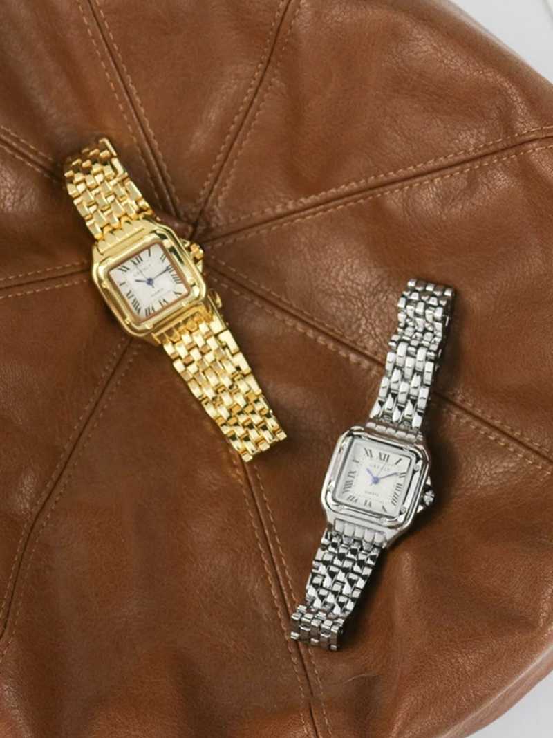 Mckenna | Dames horloge met rechthoekige wijzerplaat schakelband
