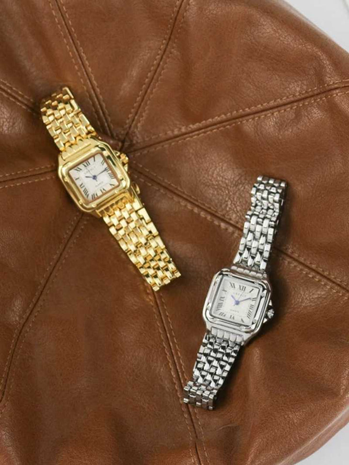 Mckenna | Dames horloge met rechthoekige wijzerplaat schakelband