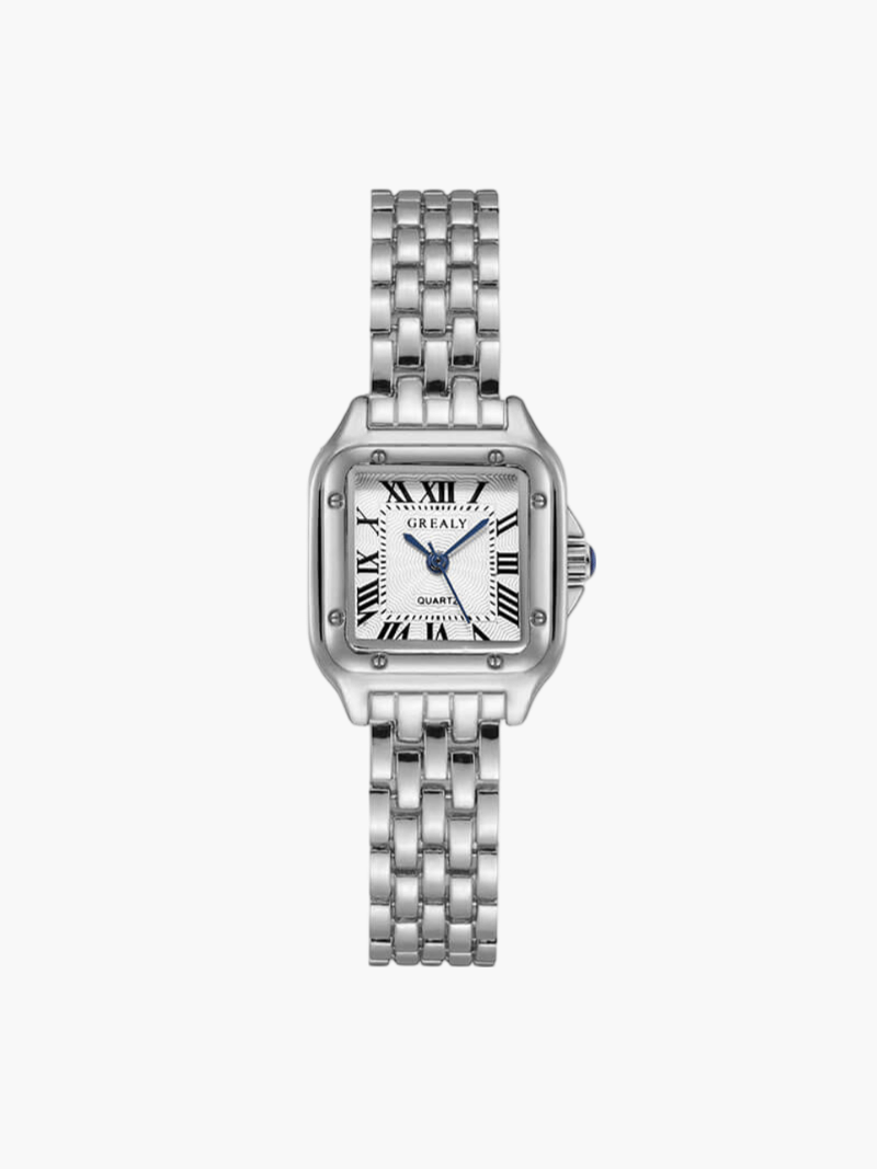 Mckenna | Dames horloge met rechthoekige wijzerplaat schakelband