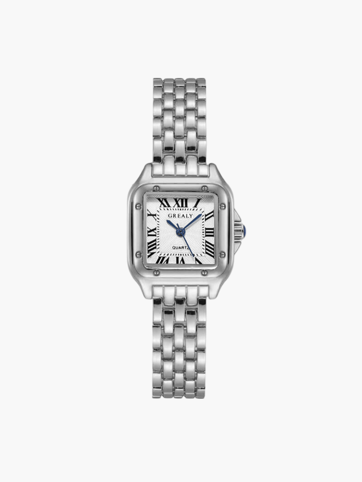 Mckenna | Dames horloge met rechthoekige wijzerplaat schakelband