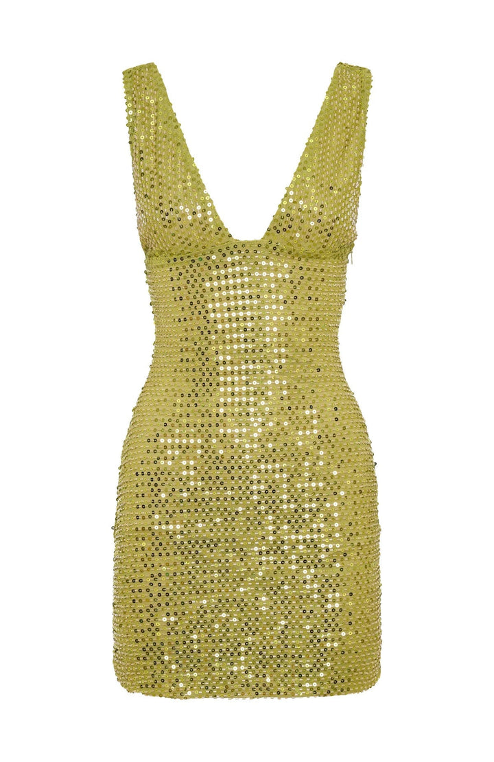 Paloma | Dames mini jurk met V-hals bodycon