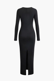 Jura | Lange Maxi Jurk Dames - Asymmetrisch Ontwerp met Halssplit